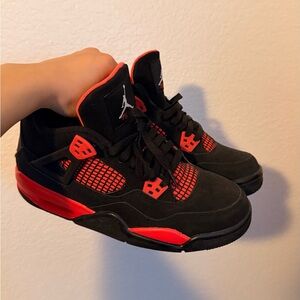 Jordan Black with Red Accents Retro Sneaker